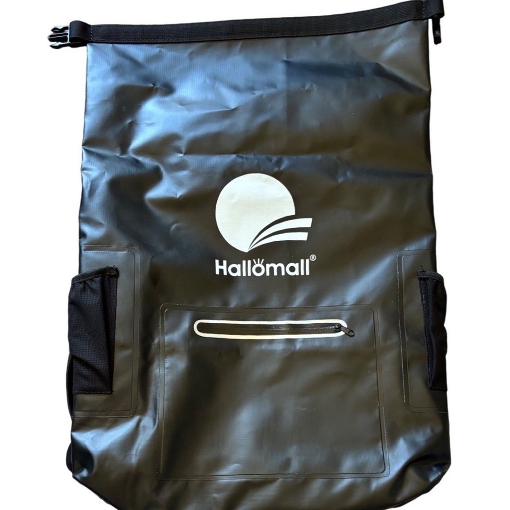 Hallomall Waterproof Dry Bag Backpack 20L Black Roll Top Outdoor Camping
